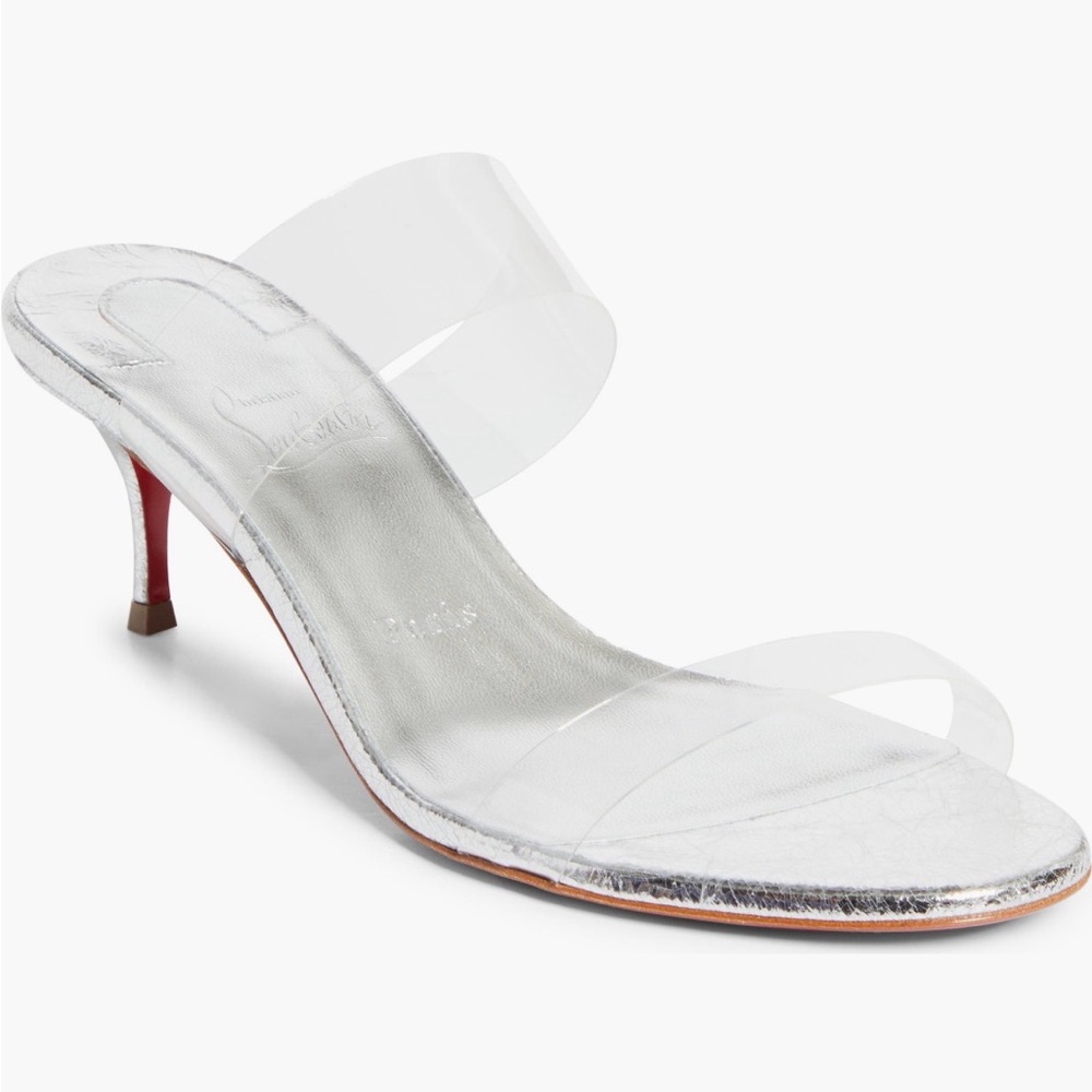 ✨ Christian Louboutin “Just Nothing” Sandals – Silver | Size 41 | NIB ✨